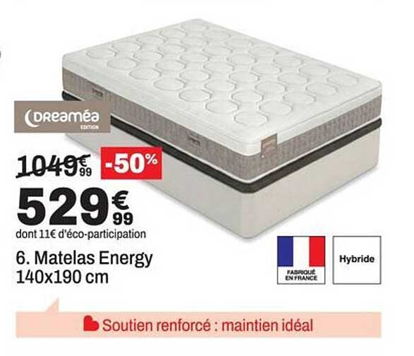 6. Matelas Energy 140x190 cm