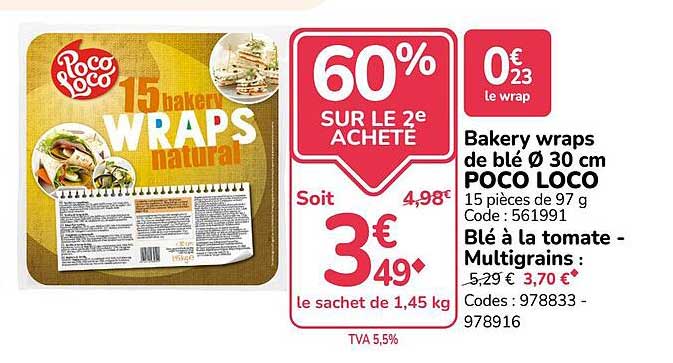 60% SUR LE 2e ACHETE