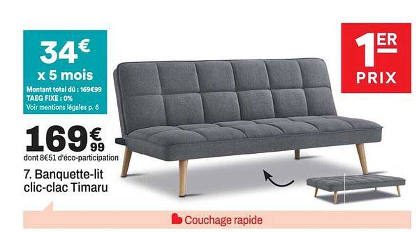 7. Banquette-lit clic-clac Timaru