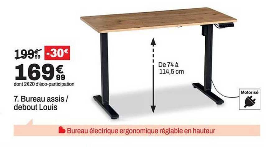 7. Bureau assis / debout Louis