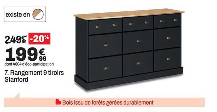 7. Rangement 9 tiroirs Stanford