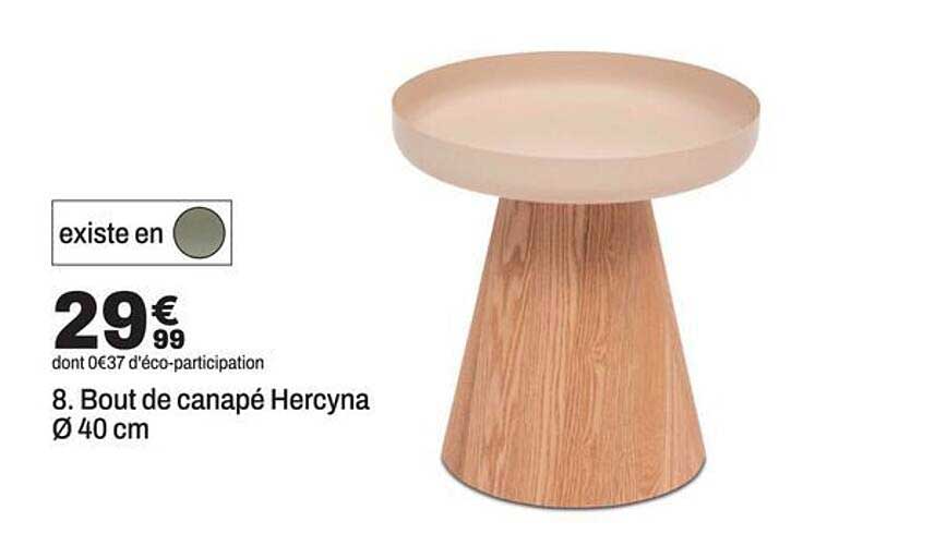 8. Bout de canapé Hercyna Ø 40 cm