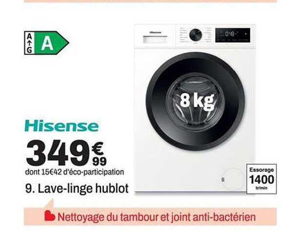 9. Lave-linge hublot