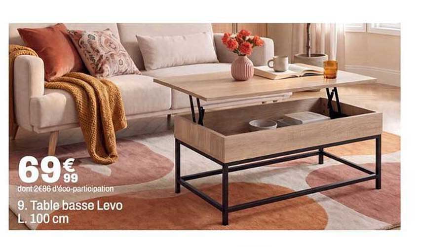 9. Table basse Levo L. 100 cm