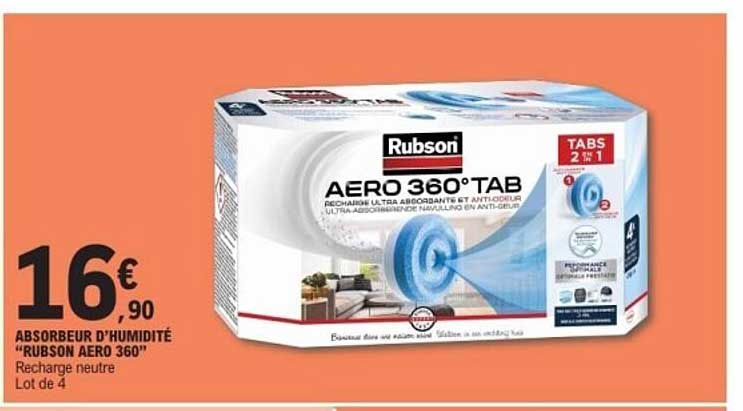 ABSORBEUR D’HUMIDITÉ “RUBSON AERO 360°”