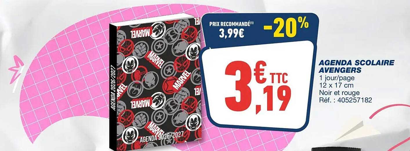 AGENDA SCOLAIRE AVENGERS