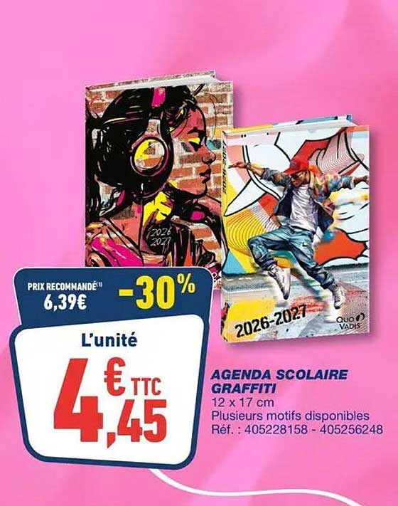 AGENDA SCOLAIRE GRAFFITI