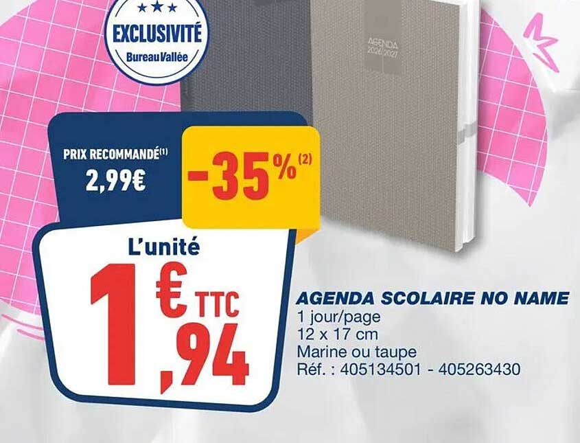 AGENDA SCOLAIRE NO NAME
