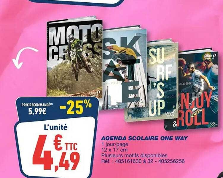 AGENDA SCOLAIRE ONE WAY