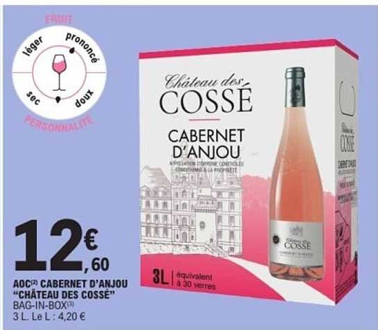 AOC Cabernet d’Anjou “Château des Cossé” Bag-in-Box 3 L