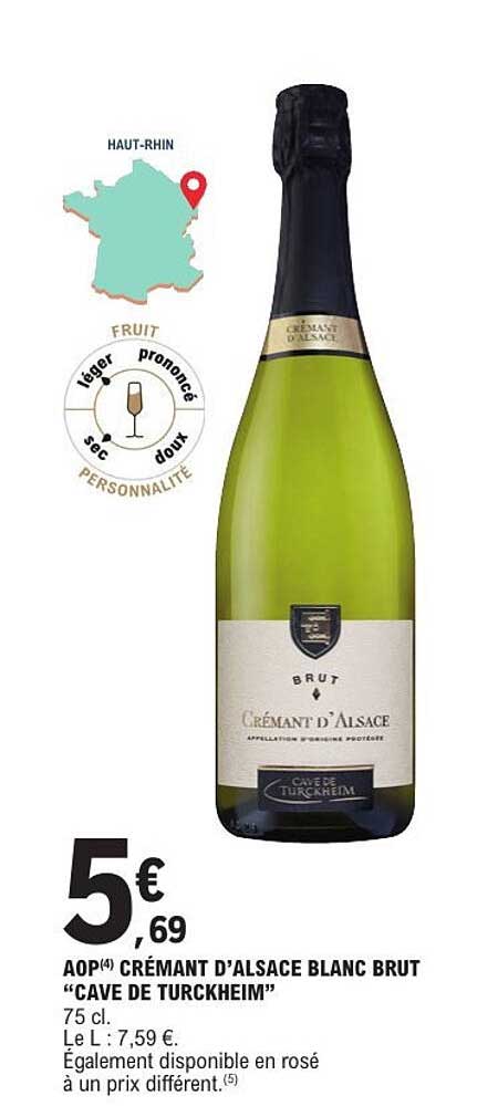 AOP CRÉMANT D’ALSACE BLANC BRUT “CAVE DE TURCKHEIM”