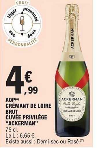 AOP CRÉMANT DE LOIRE BRUT CUVÉE PRIVILÈGE “ACKERMAN”