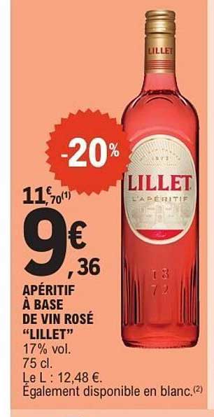 APÉRITIF À BASE DE VIN ROSÉ “LILLET”