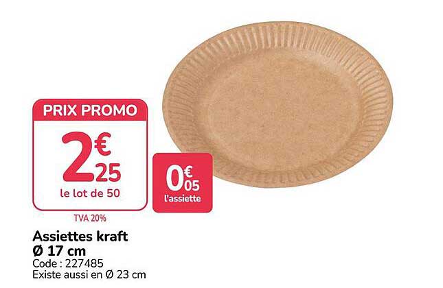 Assiettes kraft Ø 17 cm