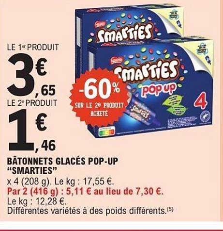 BÂTONNETS GLACÉS POP-UP “SMARTIES”