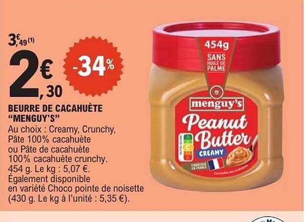 BEURRE DE CACAHUÈTE “MENGUY’S”