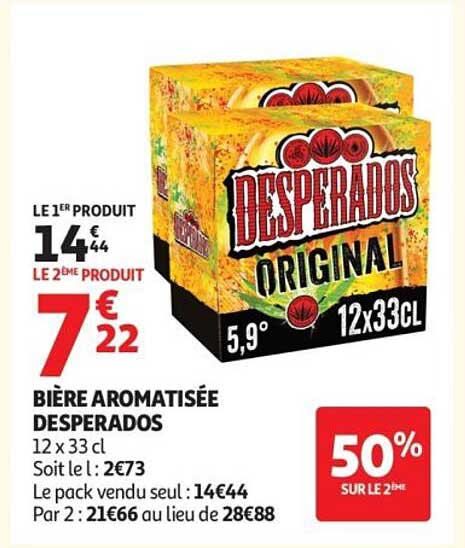 BIÈRE AROMATISÉE DESPERADOS 12 x 33 cL