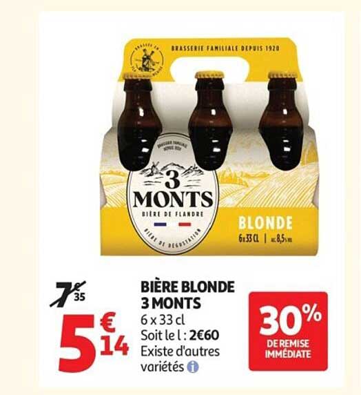 BIÈRE BLONDE 3 MONTS