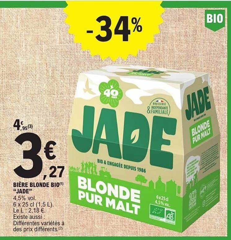 BIERE BLONDE BIO “JADE”