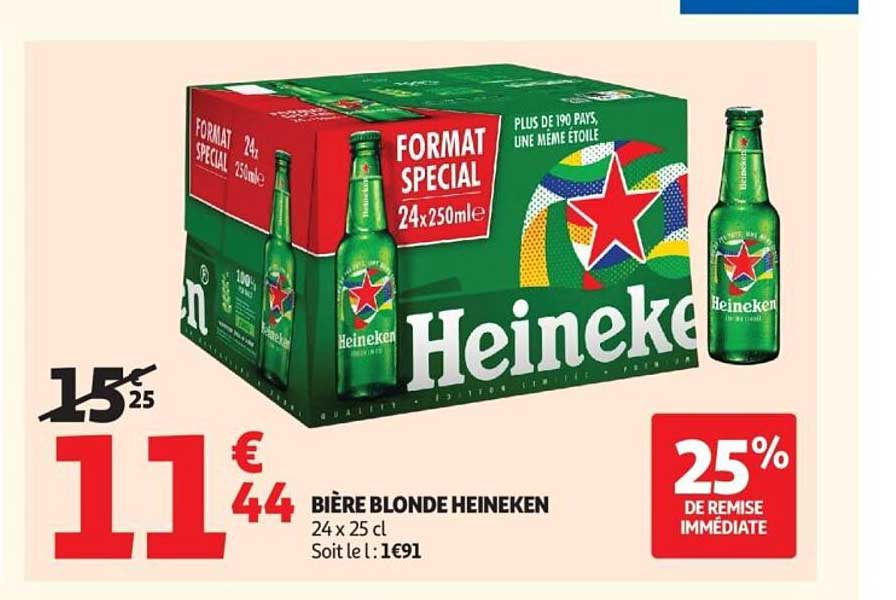 BIÈRE BLONDE HEINEKEN