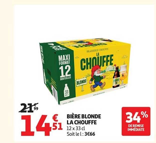 BIÈRE BLONDE LA CHOUFFE 12 x 33 cl