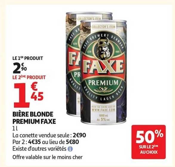 BIÈRE BLONDE PREMIUM FAXE