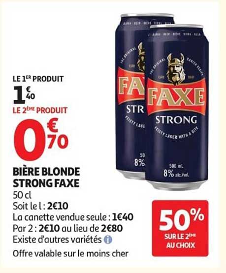 BIÈRE BLONDE STRONG FAXE 50 cl