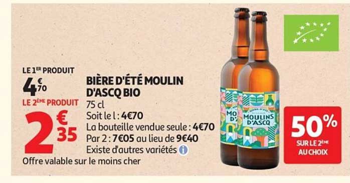 BIÈRE D’ÉTÉ MOULIN D’ASCQ BIO