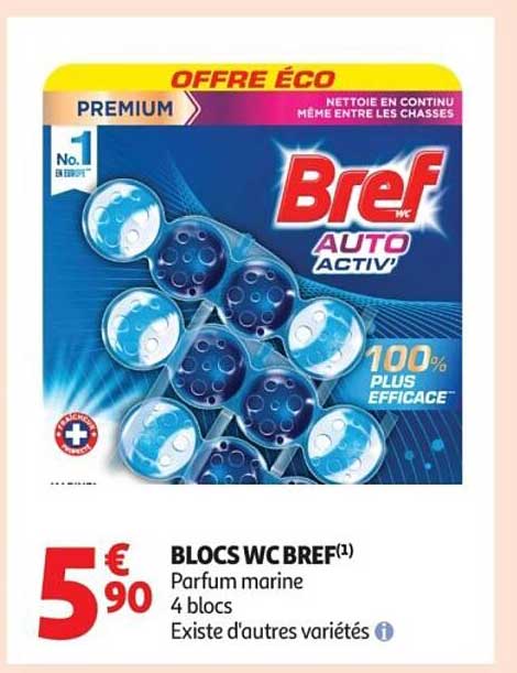 BLOCS WC BREF(1) Parfum marine 4 blocs Existe d'autres variétés