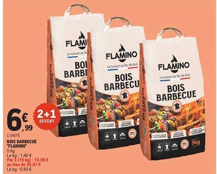 BOIS BARBECUE "FLAMINO" 5 kg