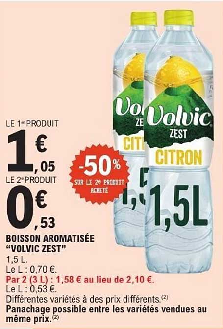 BOISSON AROMATISÉE “VOLVIC ZEST” 1,5 L