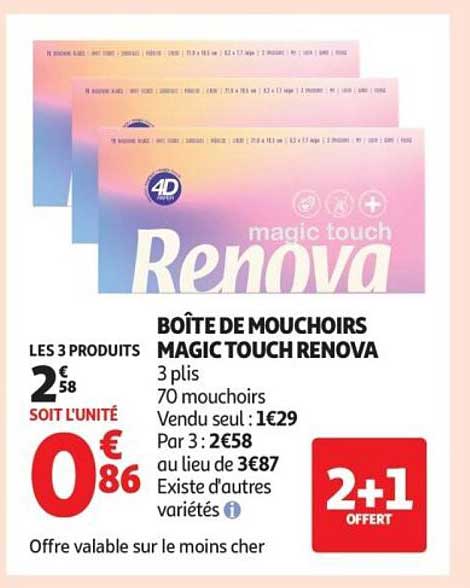 BOÎTE DE MOUCHOIRS MAGIC TOUCH RENOVA