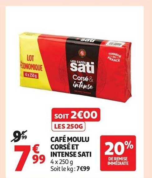 CAFÉ MOULU CORSE ET INTENSE SATI