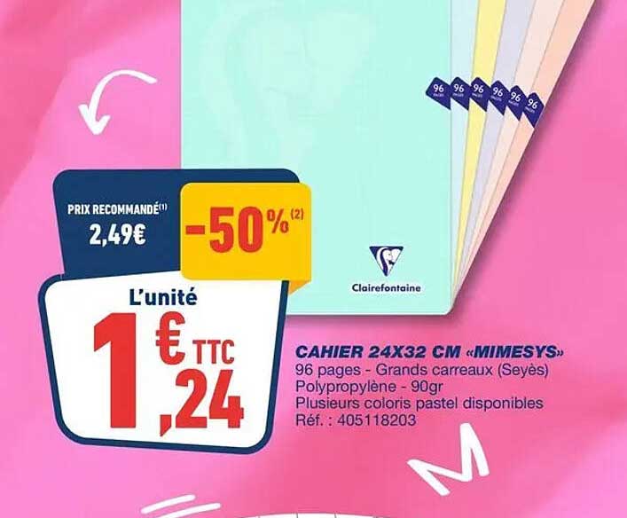 Cahier 24x32 cm «MIMESYS»