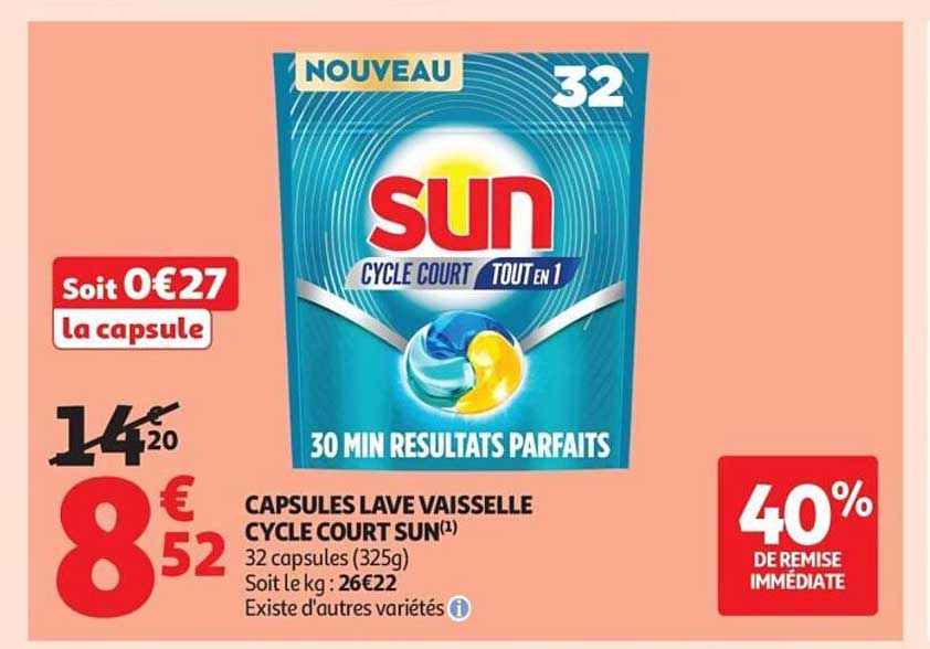 CAPSULES LAVE VAISSELLE CYCLE COURT SUN(1)