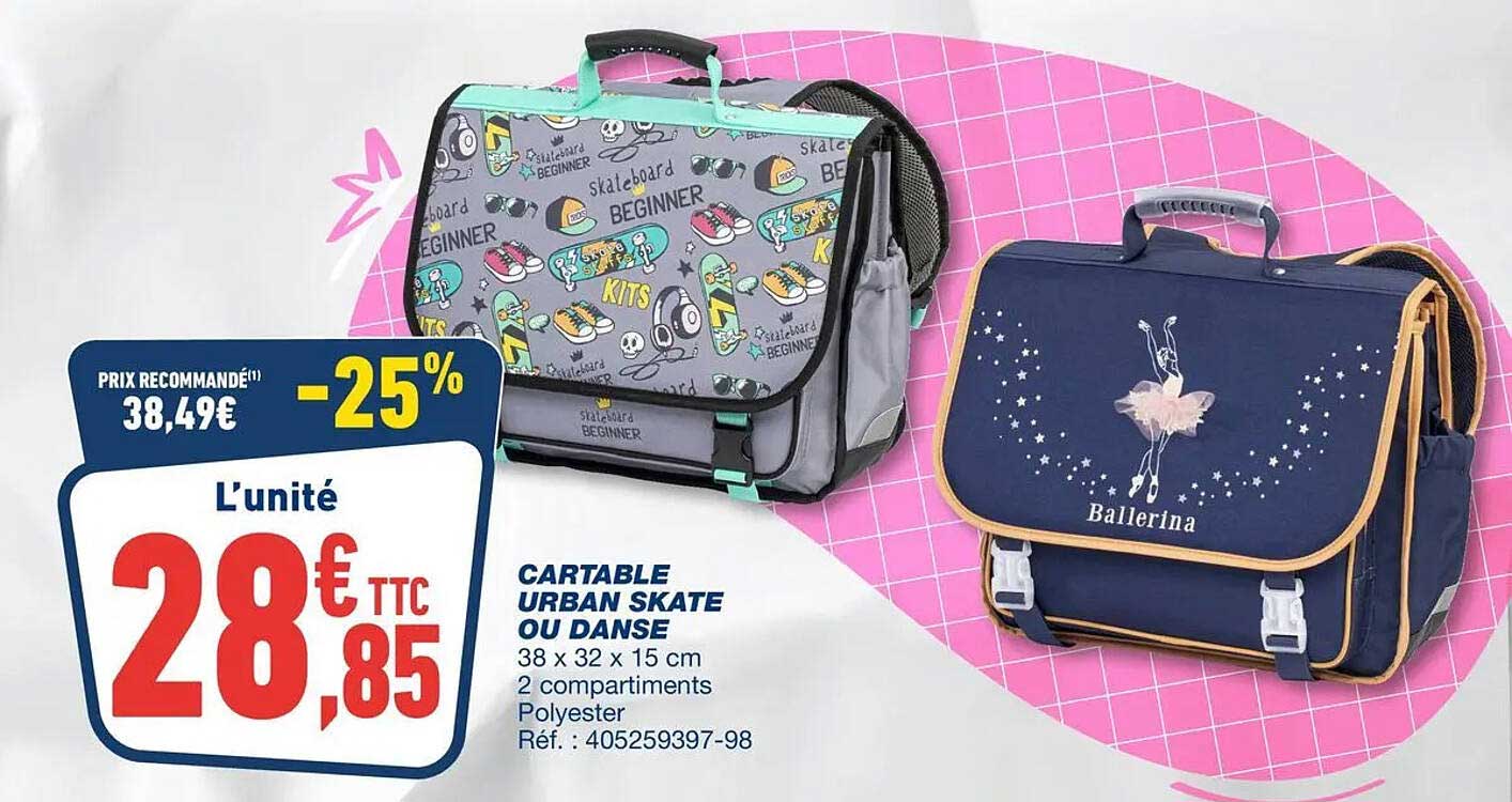 CARTABLE URBAN SKATE OU DANSE