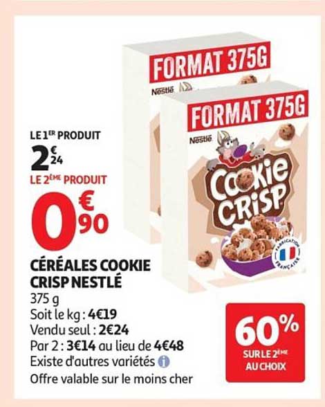 CÉRÉALES COOKIE CRISP NESTLÉ