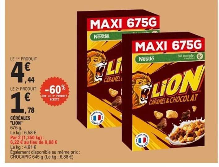 CÉRÉALES "LION" 675 g