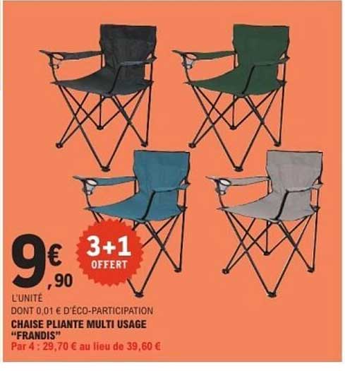 CHAISE PLIANTE MULTI USAGE “FRANDIS”