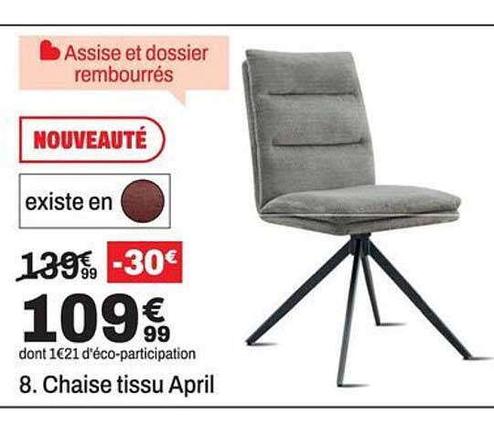 Chaise tissu April