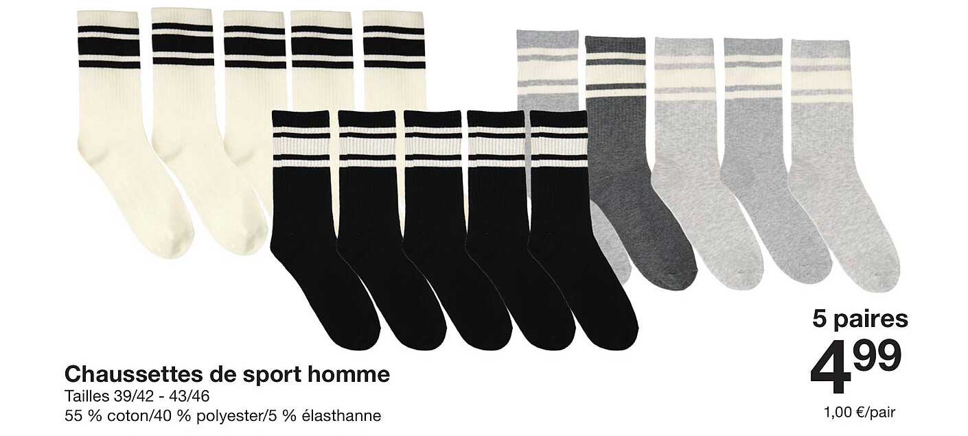 Chaussettes de sport homme