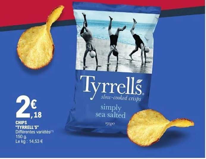 CHIPS "TYRRELL'S" Différentes variétés(1) 150 g.