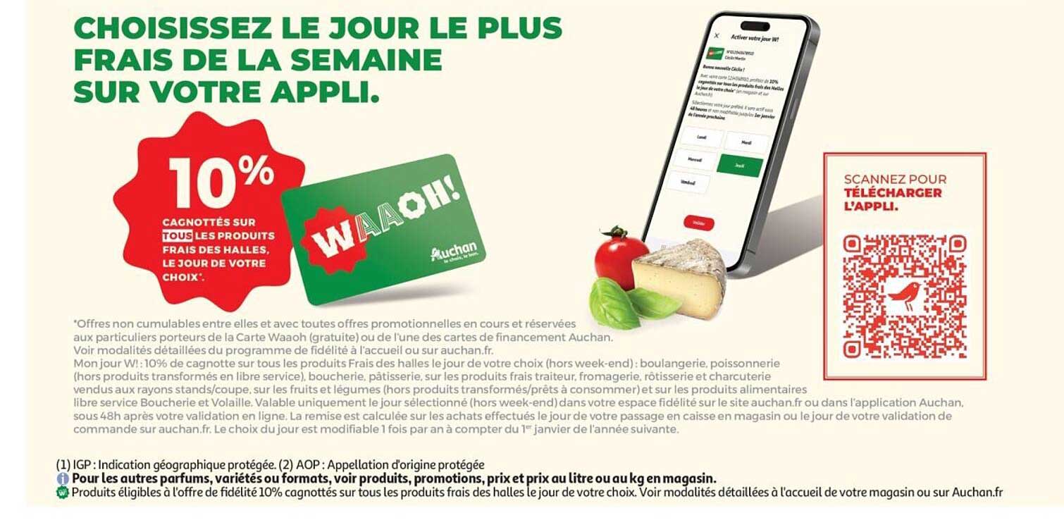 CHOISISSEZ LE JOUR LE PLUS FRAIS DE LA SEMAINE SUR VOTRE APPLI.
