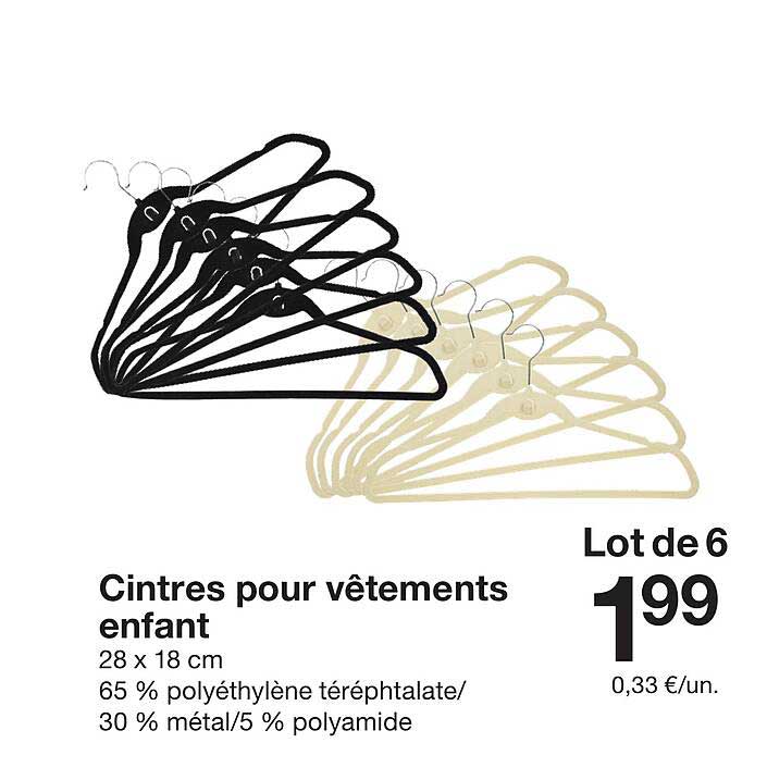 Cintres pour vêtements enfant