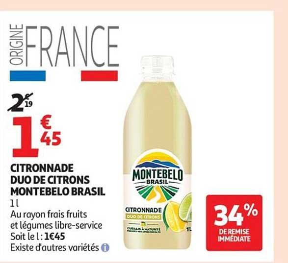 CITRONNADE DUO DE CITRONS MONTEBELO BRASIL