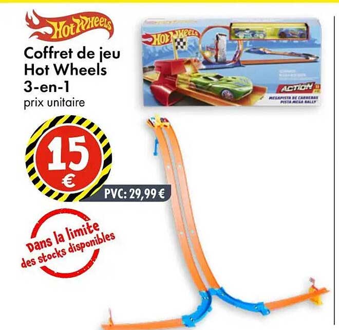 Coffret de jeu Hot Wheels 3-en-1