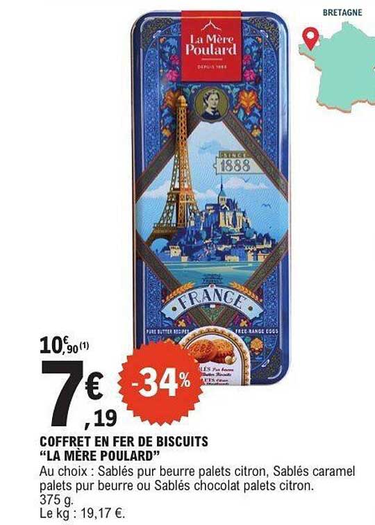COFFRET EN FER DE BISCUITS "LA MÈRE POULARD"