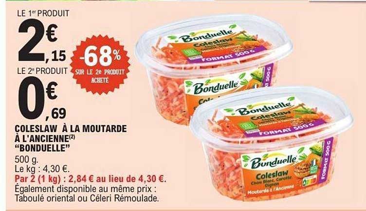 COLESLAW À LA MOUTARDE À L'ANCIENNE(2) “BONDUELLE”