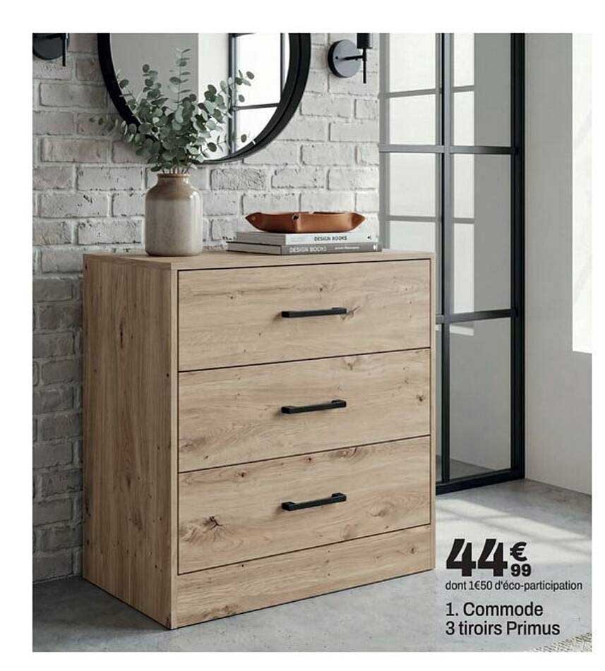 Commode 3 tiroirs Primus