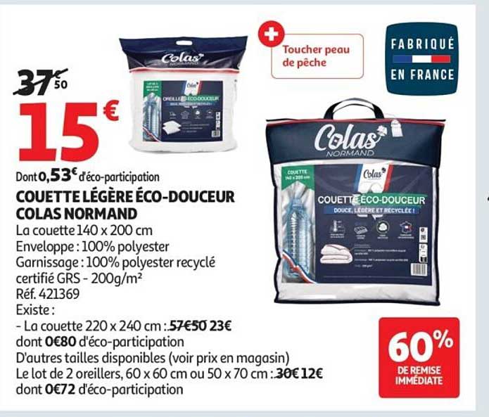 COUETTE LÉGÈRE ÉCO-DOUCEUR COLAS NORMAND